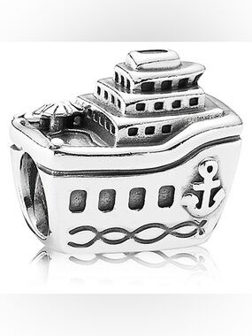 PANDORA All Aboard Charm Authentic Sterling Silver Cruise Ship Travel Memories